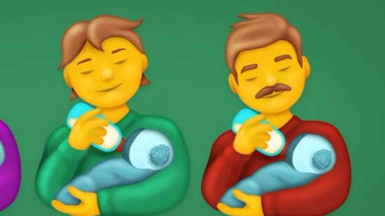 Enfin un émoji qui représente les papas donnant le biberon !